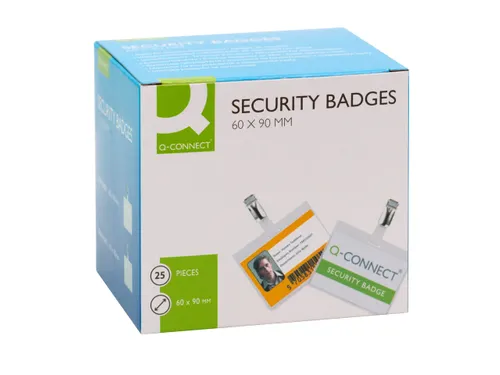 Badge Met Clip 60x90mm Incl. Personaliseerbaar Insteekkaart 25 Stuks