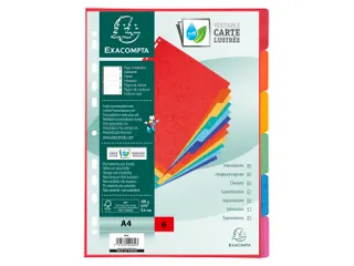 Tabbladen glanskarton 400g 6-delig A4 Assorti 17-gaats - 3