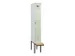 locker met bank,voor scheiding van kleding,HxBxD 2120x300x815mm,1vak