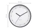 Horloge murale NeXtime Berlin de 30 cm en aluminium blanc