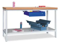 Werkbank 900x1500x700mm 1lade Frame/behuizing Ral7035 Front Ral7035