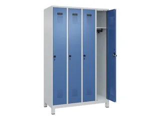 locker,HxBxD 1950x1200x500mm,4vak,vak B 300mm,draaigrendel,voeten - 2
