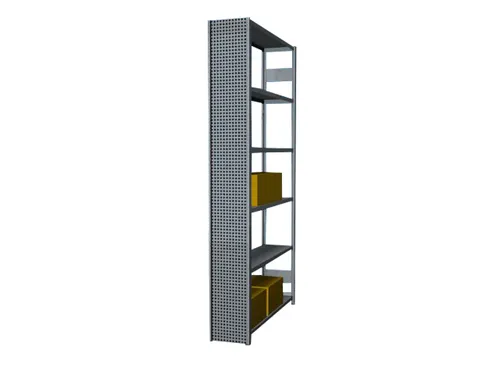 zijwand,v. inhaakstelling,HxD 2500x300mm,verzinkt,perforatieplaat