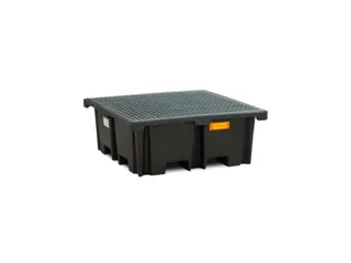PE-opvangbak,v. 4x200l vat,opvangvol. 400l,HxBxD 480x1290x1290mm - 2