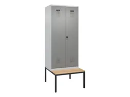 locker met bank,voor scheiding van kleding,HxBxD 2120x800x815mm,2vak