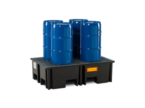 PE-opvangbak,v. 2x200l vat,opvangvol. 220l,HxBxD 360x1230x830mm