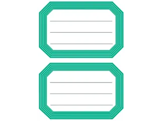 Boek Etiket Herma 5716 82x55mm Groene rand gelinieerd 12 stuks - 2