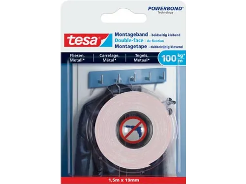 Powerbond montagetape Tegels en Metaal, 19mmx1.5m