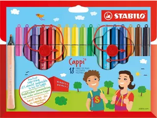 Cappi viltstift, etui van 18 stuks - 1