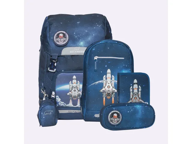 Schooltasset Beckmann Classic Maxi Space Mission blue 6dlg schooltas,g