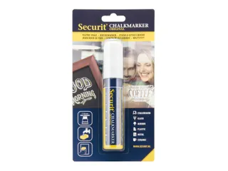 Krijtstift Securit SMA-720 blok wit 7-15mm blister - 6