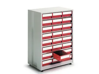 Stellingkast Hxbxd 410X605X870Mm 24Bakken Rood Frame Ral7035 - 3