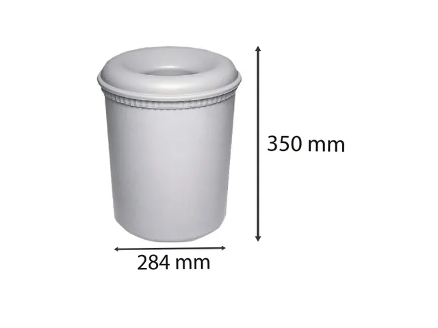 Papiermand vuurbestendig 15L grijs