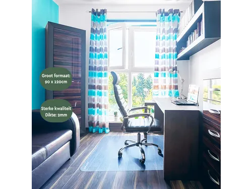 Stoelmat BRASQ PVC 90x120 voor harde vloer