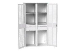 universele kast,HxBxD 2000x1050x550mm,4xStalen bodem,4lade(n)