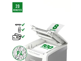 Papiervernietiger Leitz IQ Auto+ Small Office 100 P-4 snippers 4x28mm - 2