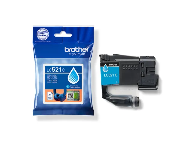Inktcartridge Brother LC-521C blauw