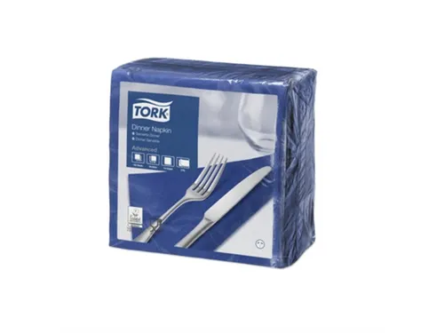 Dinnerservet 39x39cm 2-laags 1/4 vouw donkerblauw 39x39cm 12x150 st
