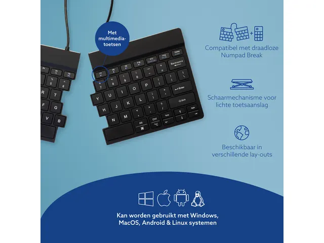 Clavier R-Go Split Break QWERTY WL noir