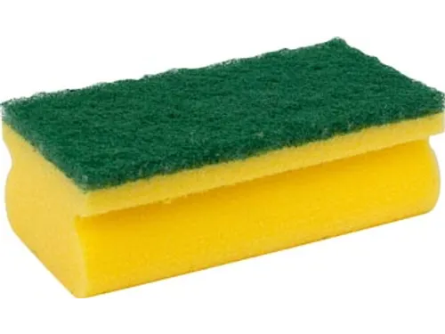 Primesource schuurspons, geel/groen pak van 10 stuks