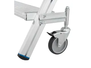 bordestrap,verrijdbaar,bordes H 1,2m,5treden,aluminium,4zwenkwielen - 7
