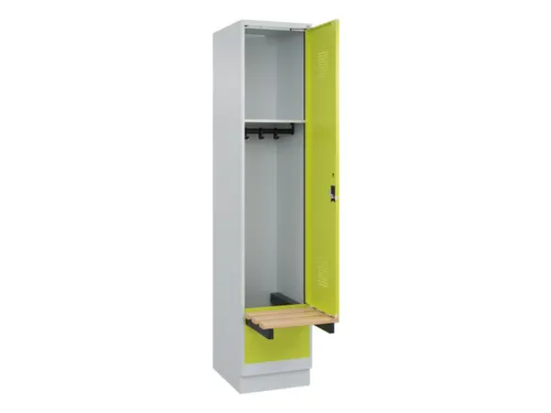 locker met bank,HxBxD 1950x400x815mm,1vak,vak B 400mm,cilinderslot