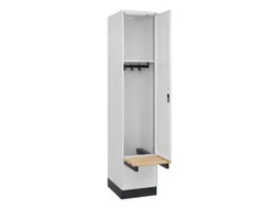 locker met bank,HxBxD 1950x400x815mm,1vak,vak B 400mm,cilinderslot