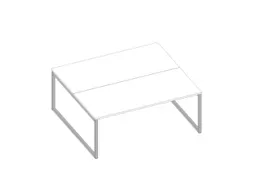 benchtafel,HxBxD 730x1800x1600mm,blad wit,sledeframe aluminium