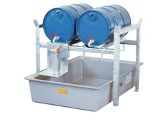 Aftapstelling Bxdxh 1410X700X840Mm V. 2X200L Vaten M. Bak 220L