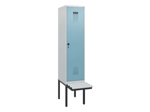locker met bank,HxBxD 1950x400x815mm,1vak,vak B 400mm,draaigrendel