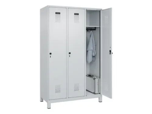 locker,HxBxD 1950x1200x500mm,3vak,vak B 400mm,draaigrendel,voeten