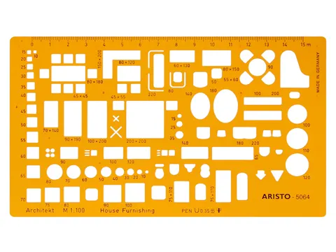 Architecten meubelsjabloon Aristo schaal 1:100