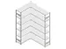 Rayonnage D'angle Hxlxp 2500X1360/1415X435Mm Charge Maxi/élément 900