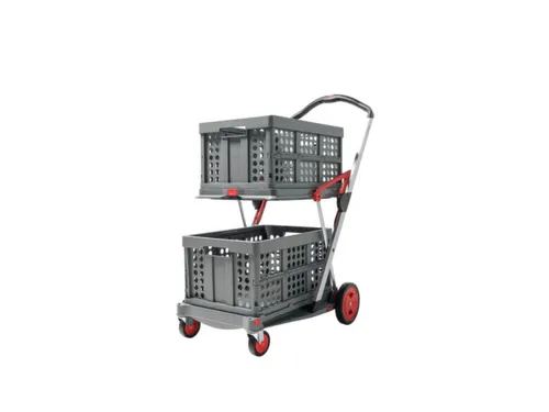 vouwbare winkelwagen,draagverm. 60kg,2etage(s),HxLxB 1025x890x550mm