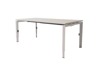 Bureau Linesto N3 hoogte instelbaar 120x80cm Krijtwit, poot Wit - 2