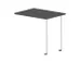 table de rallonge,haut. régl.,HxlxP 720-840x800x600mm,MS-gris foncé