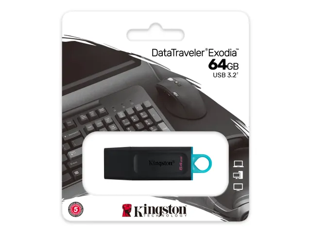 Kingston Technology DataTraveler Exodia Co-logo, 64 GB, USB Type-A, 3.