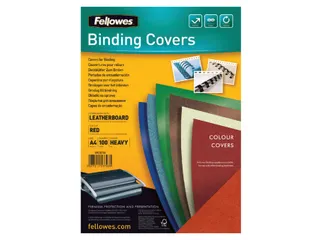 Voorblad Fellowes A4 lederlook rood 100stuks - 3