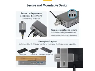StarTech USB-C Docking Station 2x DP HDMI 4K60 100W PD - 6
