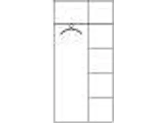Garderobekast 1950x930x400mm Hoedenplank Kledingstang 4legborden - 5