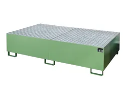 stellingopvangbak,opvangvol. 1000l,HxBxD 505x2150x1300mm,m. rooster