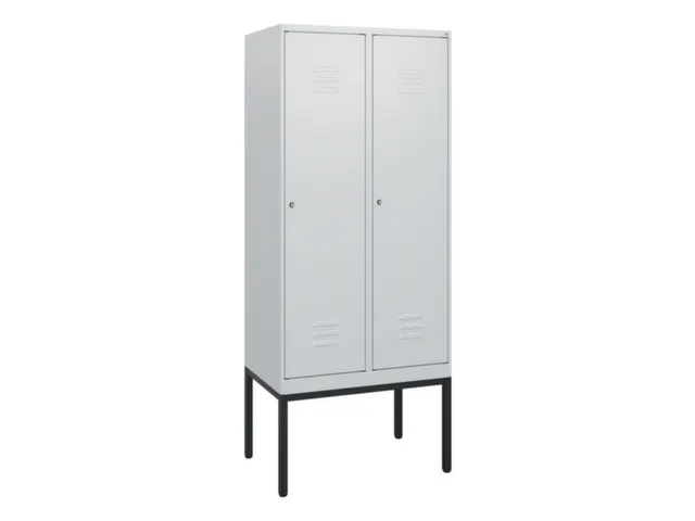 locker,HxBxD 1950x800x500mm,2vak,vak B 400mm,cil.-slot,voetonderstel