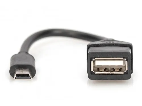USB 2.0-adapterkabel OTG type mini B - A St/Bu 0,2m USB 2.0-compatibel