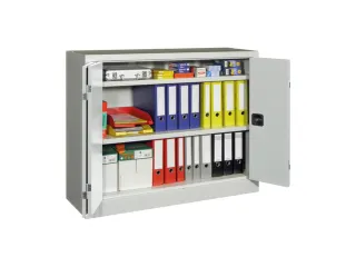 Ruime Vouwdeurkast Hxbxd 1000x1200x400mm 2legborden Ral7035 - 1