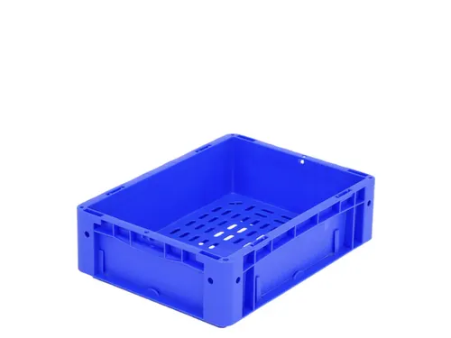 Euronorm Stapelkrat 400x300x120mm Wand Gesloten/bodem Open Blauw 11l
