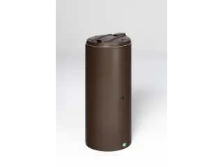 afvalbak,80l,HxBxD 895x390x420mm,romp staal donkerbruin - 2