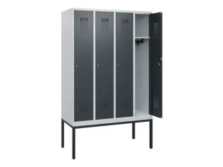 schoollocker,HxBxD 1950x1200x500mm,4vak,vak B 300mm,cil.-slot - 1