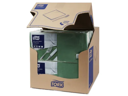 Tork 477413 Soft Lunchservet Advanced Donkergroen 33x33cm