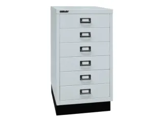 kantoor-ladekast HxBxD 670x349x432mm 6 laden romp lichtgrijs staal - 4