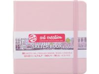 Schetsboek, Pastelroze, 12 X 12 Cm
